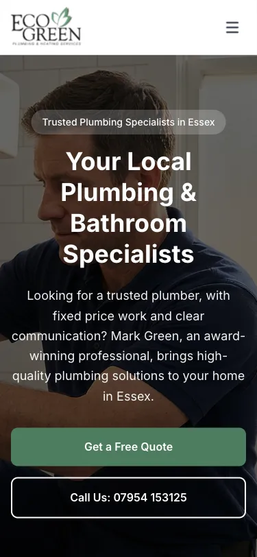 EcoGreen Plumbing website — current live version